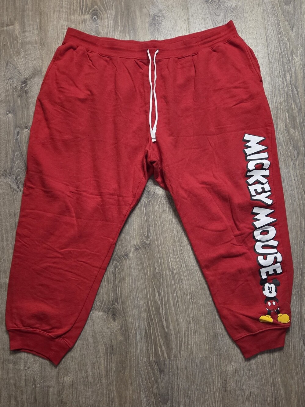 Disney Mickey Mouse Red Cropped Sweatpants Joggers XXXL 21